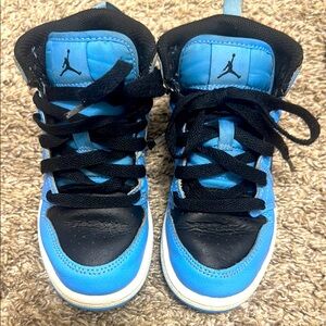 Air Jordan Kids' Black and Blue Sneakers